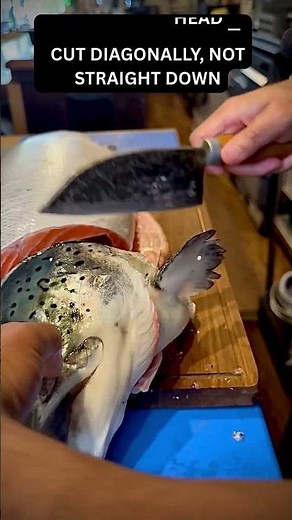 SANMAI ep.03 — The Head Comes Off (Nothing Wasted) #sanmai #salmon #nowaste #sushichef #japanesefood