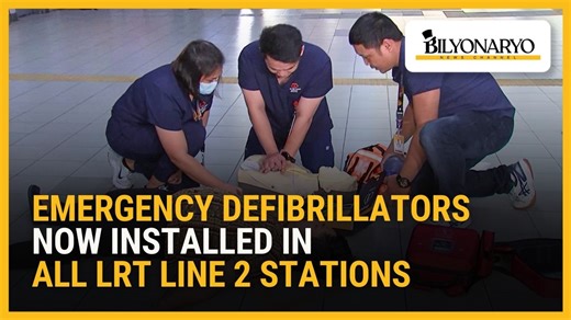 4.9K views · 37 reactions | #TheDailyDish | Life-saving devices are now coming to the LRT. Passengers could receive help in minutes if heart emergencies strike, thanks to a new partnership rolling out AEDs in all Line 2 stations. Pier Pastor reports more details. | Bilyonaryo News Channel | Facebook
