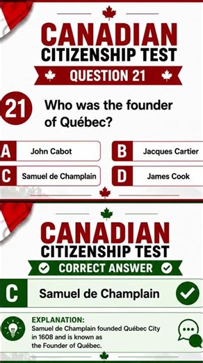🇨🇦 Canadian Citizenship Test 2026 | Questions & Answers CanadianCitizenshipTest #Canadian