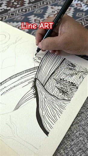 Drawing line art. #drawing #art #fyp #shorts