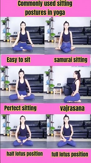 five Best Yoga Sitting Postures 🧘‍♀️✨ | Easy to Lotus Pose | Perfect for Beginners #Yoga #Meditation
