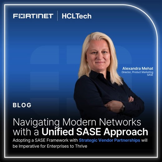 🔒 Complexity is the enemy of security—SASE changes that. Hear from our Director of Product Marketing, SASE, Alexandra Mehat on why a Unified #SASE approach—and partnerships like #Fortinet & HCLTech—are key to reducing complexity and strengthening cyber resilience. 📃 Blog: HCLTech 🔗 Read more: https://ftnt.net/6188At2ay | Fortinet