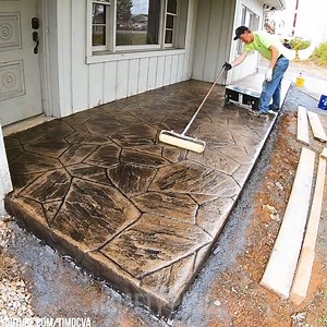 172M views · 1.6M reactions | Stamping concrete to make stone & wood floor By TimDCVA (youtube.com/c/TimDCVA/) (instagram.com/timdcva/) | Crafty Panda | Facebook