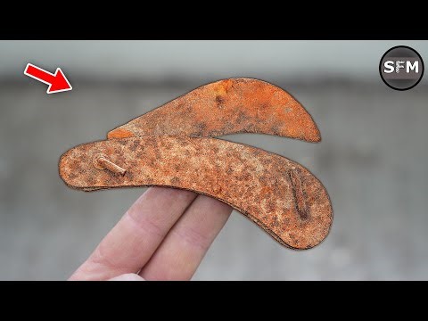 Restoration Very Old Rusted Broken Folding Garden Knife