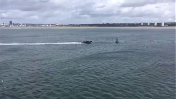 Moment speedboat crashes into Southampton buoy, resulting in death of schoolgirl