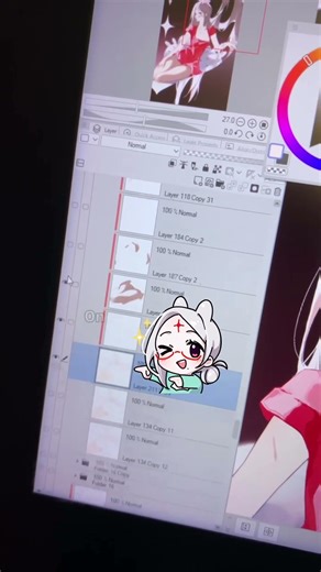 art hack when you have too many layers #clipstudiopaint