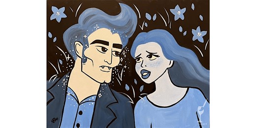 Starry Love With a Fang-Touched Smile - Paint and Sip in Houston | Classpop!™