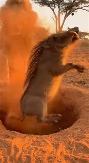 wildlife comedy shorts 😂 warthog vs lion 🦁🐗