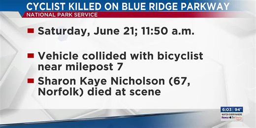 Bicyclist dies after accident with car on Blue Ridge Parkway