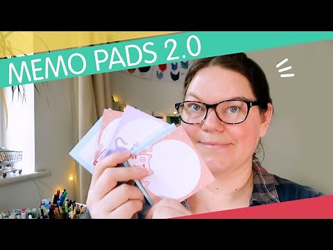 MAKING DIY MEMO PADS 2.0 | Designing Derpy Cat Stationary | Tear-off DIY Note Paper | Cute Memo Pads