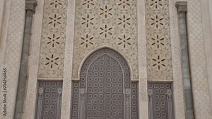 Mosquée Hassan II Mosque Moorish Architecture and Details Casablanca, Morocco