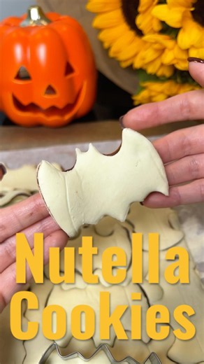 Viral Halloween Nutella Bat Cookies 🦇🍫🎃