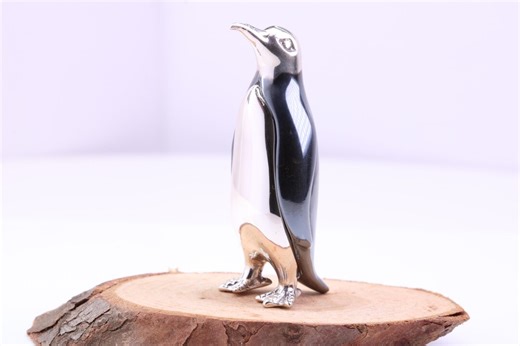 Penguin Miniature Figurine, 34 Mm Tall, Made From Cast 925 Grade Sterling Silver With British Hallmark - Etsy UK