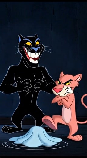 Pink Panther With Ghost #animation #cartoon #shorts