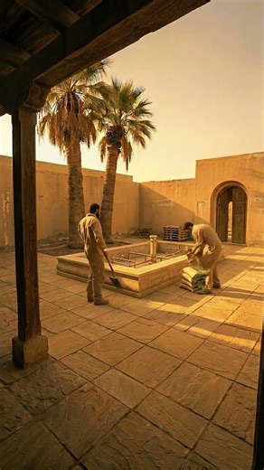From Dusty Yard to Luxury Desert Oasis: Incredible Courtyard Transformation! (Time-lapse) 🏜️✨