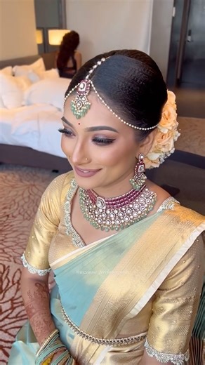TAZANNA BRIDAL -CHITRA- on Instagram: "Wedding Makeover for beautiful bride ♥️1st look done by @tazanna_freelance_mua"