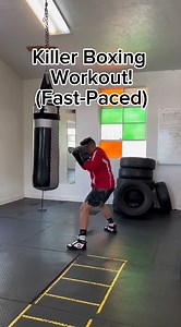 Fast paced boxing workout that feels intense