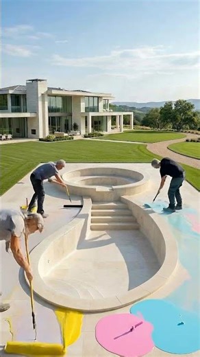 Unique Luxury Pool Design | Modern Backyard Transformation Ideas #timelapse #satisfying