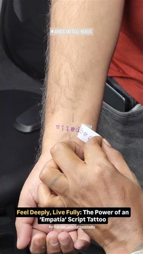 Empatia Script Tattoo | Meaningful Minimal Script Tattoo Idea