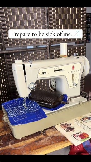 I scored an amazingly well kept vintage Singer 237. I can’t wait to create! #sewing