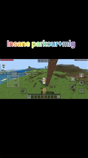 insane MLG +parkour in Minecraft third person view #minecraftshorts