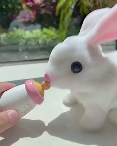 Realistic Bunny Toy - Interactive Plush Rabbit with Sounds and Movements Animated Walking Wiggle Ears Twitch Nose - Easter Gift for Kids (Brown+White)