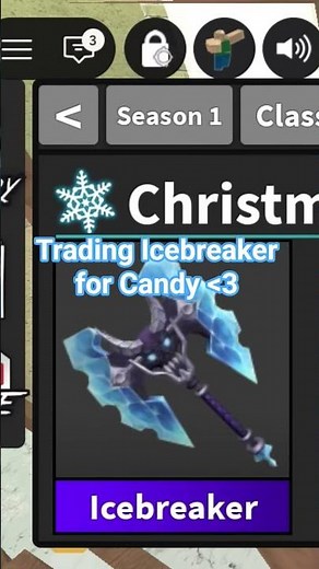 trading icebreaker #roblox #mm2