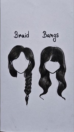 How To Draw Girls Hair✨ #drawing #art #tutorial #howtodraw #shorts