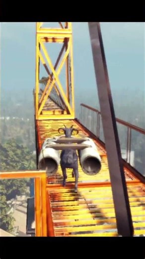 I Tried Operating a Crane as a Jetpack Goat 🐐🚀 #fail #funny #shorts