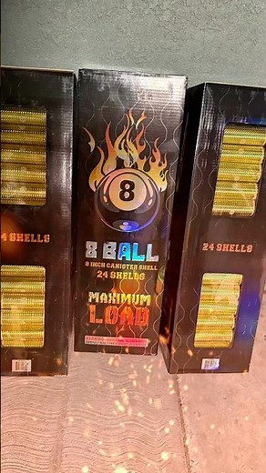 8 Ball Firework 24 Shells: Close-up Test - YOU HAVE TO SEE THIS!