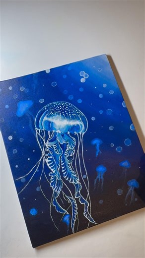 jelly fish painting❤️ #art #drawing #painting #shorts