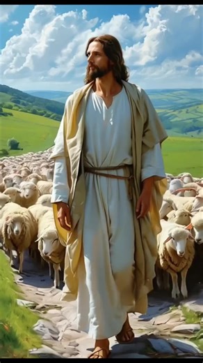 Shepherd Leading Sheep Through Scenic Landscapes