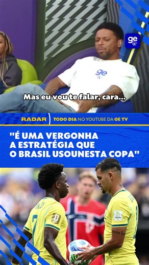 FALA, BALADA! 🗣️🎙️ O nosso André Balada foi direto ao analisar a estratégia utilizada pela seleção brasileira durante a Copa do Mundo, com a equipe dando a bola ao adversário e apostando nos contra-ataques: “Uma vergonha”. 📸 Getty 🔗 Assista ao Radar todos os dias, ao vivo, aqui na minha telinha! 😉⁣⁣⁣⁣⁣⁣⁣⁣⁣ #CopaNaGlobo #getv2026 #Originais #RadarDaSeleção