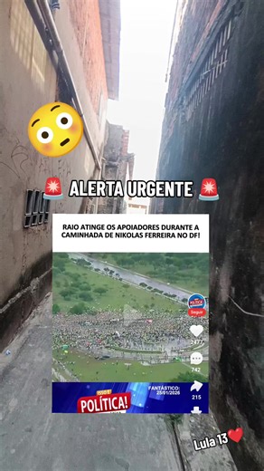 Raio Atinge Apoio Durante Caminhada de Nikolas Ferreira