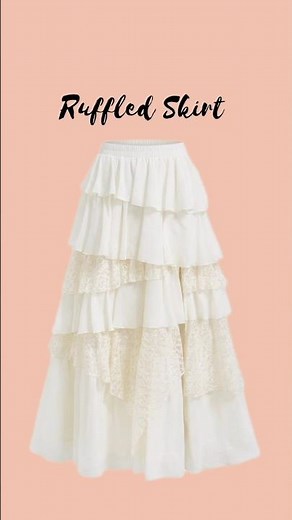 Pink Off-Shoulder Top & White Ruffle Skirt 🌸🤍 | Feminine Chic Outfit Inspiration #shorts #fashion