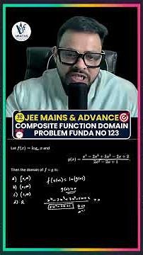 Domain of Composite Function 𝑓 ∘ 𝑔 f∘g | Log Function Trick | JEE Maths Problem | Jee Mains#shorts