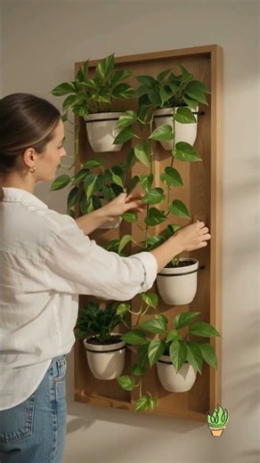 How to Build an Illuminated Vertical Plant Wall with Drip Irrigation 🪵🪴💡