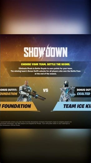 Fortnite Team Foundation Vs Team Ice King - Choose Your Team #fortnite