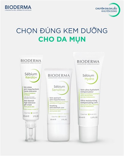 CHỌN ĐÚNG KEM DƯỠNG CHO DA MỤN CÙNG BIODERMA Không phải mọi làn da mụn đều có chung lời giải. Ba dòng kem dưỡng Sébium từ BIODERMA là giải pháp chuyên biệt được các chuyên gia da liễu tin dùng, giúp bạn chăm sóc da theo từng tình trạng mụn một cách an toàn và hiệu quả nhất. 🎬 Xem ngay video để tìm ra loại kem dưỡng phù hợp nhất với làn da của bạn! (*) Nghiên cứu lâm sàng năm 2023 với 248 đối tượng tại 9 quốc gia châu Âu (Bulgaria, Croatia, Czech Republic, Greece, Italy, Lithuania, Poland, Serbi