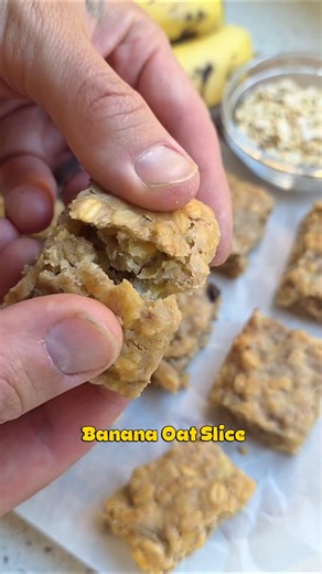 Banana Oat Slice - No More Buying Lunchbox Snacks