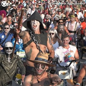 18K views · 1K reactions | ZOOMING ZOMBIES: Thousands of people dressed in zombie Halloween costumes rode bicycles in the streets for the Zombie Bike Ride in Key West, Florida, on Sunday (10/22). Participants dressed in everything from gory face paint to zombified pirate attire. | Cleveland 19 News | Facebook