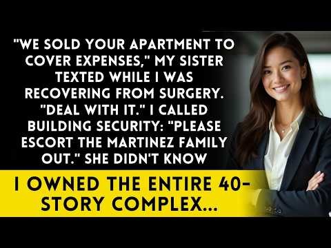 My Sister Said We Sold Your Apartment While I Was in Surgery - She Forgot I Own the Building