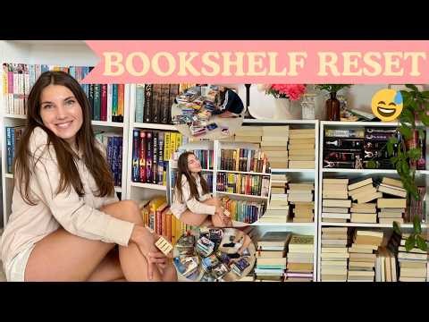 Resetting My Bookshelves After Moving 🏡📚reorganize with me!