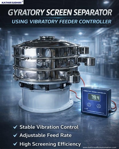 Gyratory Screen Separator with Vibratory Feeder Controller | High Efficiency Screening System