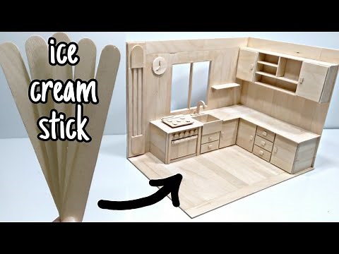 DIY Kitchen Set With Ice Cream Stick | DIY Miniature
