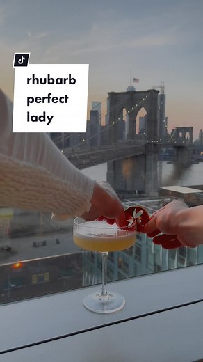Rhubarb Perfect Lady Cocktail Recipe for Women's Day