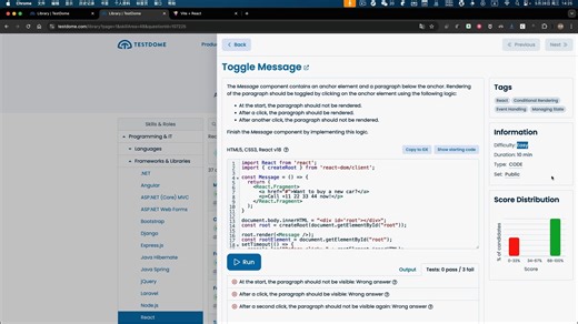 React题 - Toggle Message