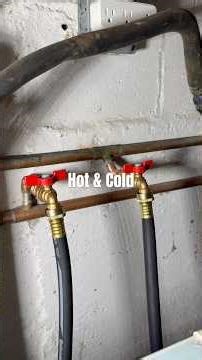 Hot & cold washing machine valves #plumberjohn