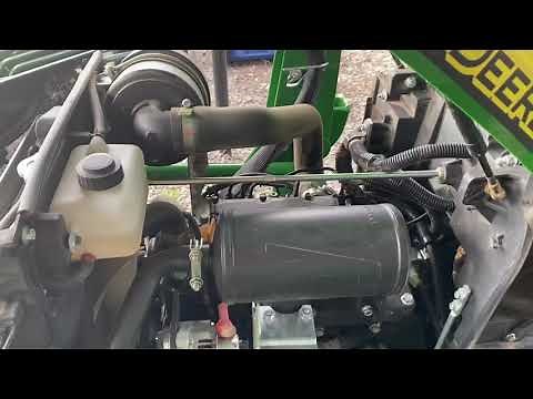 John Deere 1023e Engine block heater install