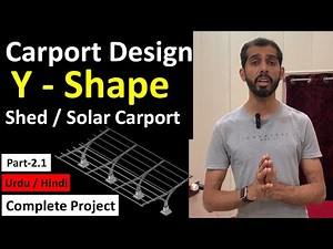 AutoCAD Carport Design Tutorial | Y Shape Structure with BOQ & BOM Explained | 2d 3d drawings 2.1